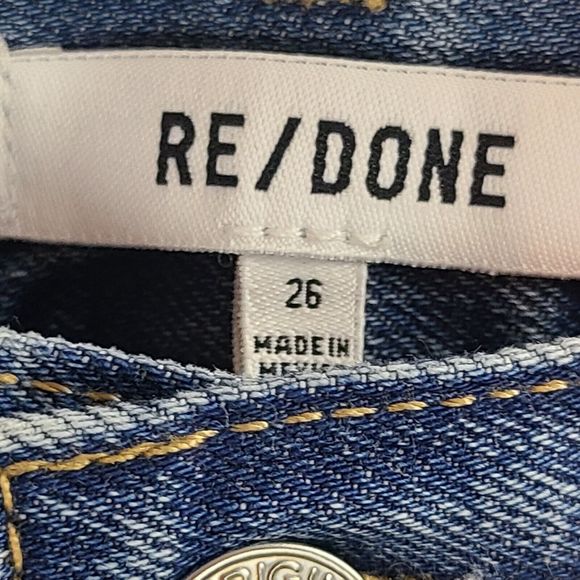 NWT RE/DONE Loose Long Bay Fade Blue Jeans Women's (26) Slouched Baggy Hem-$295 - Picture 6 of 13